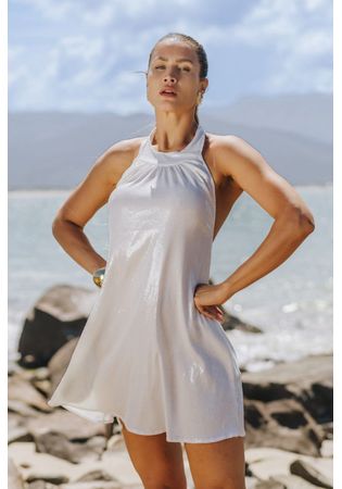 Vestido Valerie Paetê Branco 