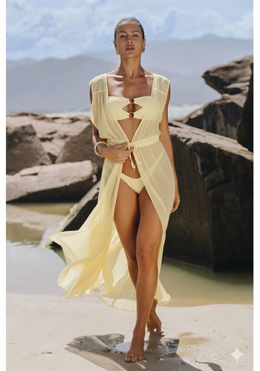 Vestido Longo Safira Manteiga