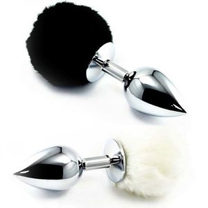 Plug Anal em Metal 7cm com Pompom Colorido - MONITOYS