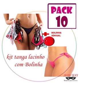 PACK/10  KIT  ( TANGUINHA C/ BOLINHA SENSUAL) - JEITO SEXY
