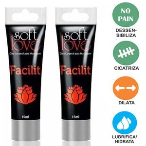 Anestésico Anal 4x1 Facilit Bisnaga 15ml- Soft Love