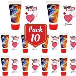 PACK10- ICE HOT (ESQUENTA E GELA) EXCITANTE BEIJAVEL 15 ML 