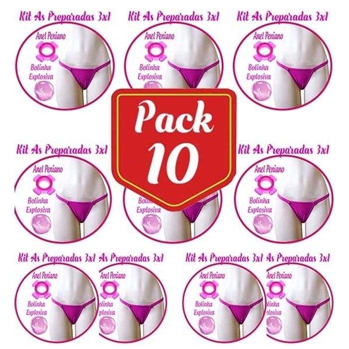 Pack/10 kit Sensual As Preparadas 3x1 - Jeito sexy