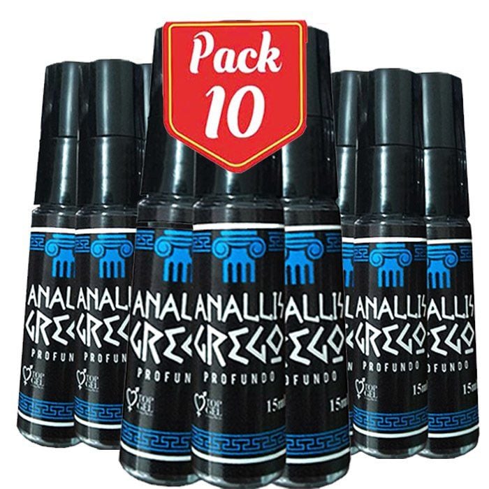Pack/10 Analliz Grego Profundo Spray (Excitante Multi Ação) 15ml - TOPGEL 