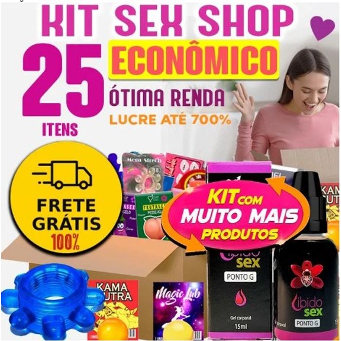 KIT SEX SHOP MEGA LUCRO (25 ITENS ECONOMICO) - JEITO SEXY