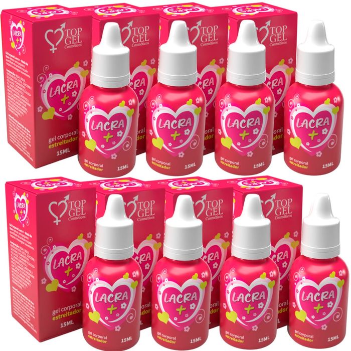 PACK 8 LACRA + (APERTA VAGINA) 15ML - TOP GEL 