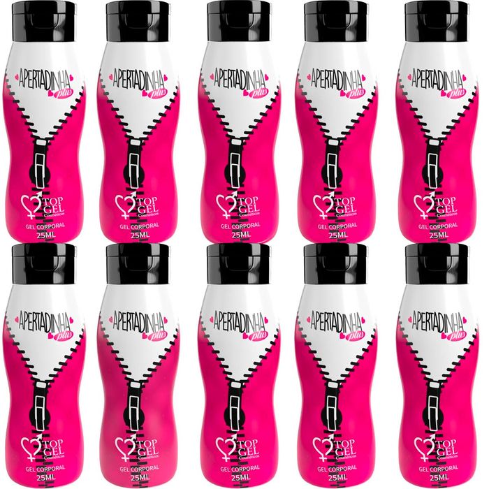 PACK 10 APERTADINHA PLUS ADSTRINGENTE VAGINAL 25g TOPGEL 