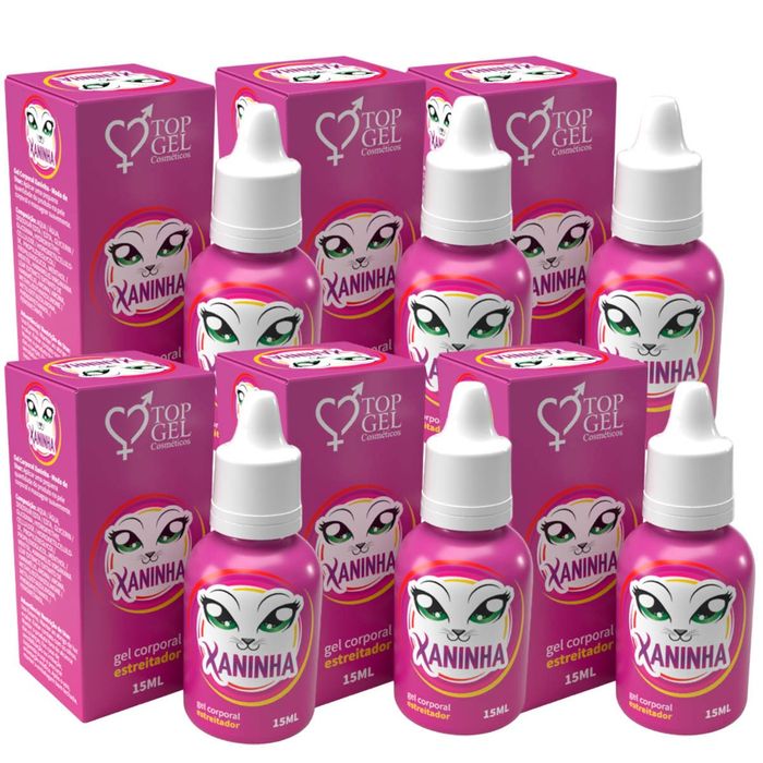  PACK 6 XANINHA  (APERTA VAGINA) 15ML - TOP GEL 