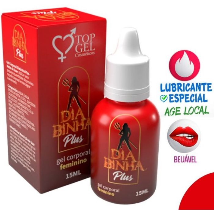 DIABINHA PLUS EXCITANTE FACILITADOR DE ORGASMO 15ML TOP GEL 