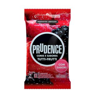 Preservativo Tutti Frutti Com 3 Unidades Prudence