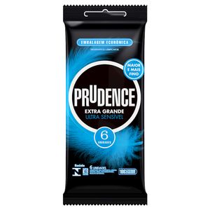 Preservativo Ultra Sensível Extra Grande Com 6 Prudence