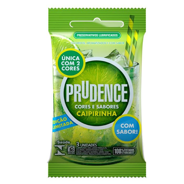 Preservativo Caipirinha Com 3 Unidades Prudence