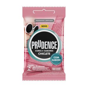Preservativo Chiclete Com 3 Unidades Prudence