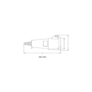 Acoplador Industrial Steck 3p+t 16a Azul 250v Newkon N-4059