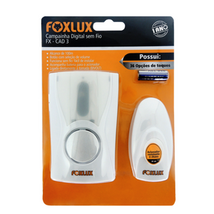 Campainha Digital sem fio Foxlux 36 tipos de toques FX - CAD 3