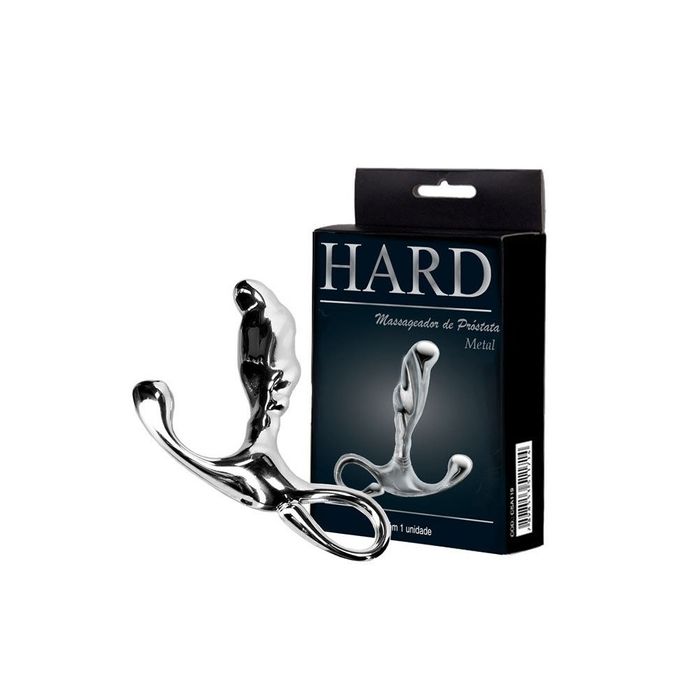 HARD - Massageador de Próstata em Metal  12,5 X 3,5 Cm | COR: CROMADO