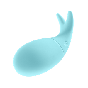 Maig Little Fish - Cápsula Vibratória Formato de Peixe Recarregável Aveludada com 10 Modos de Vibração 8,5 x 4,0 cm | Cor: Azul Bebê