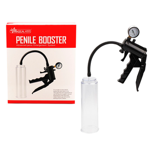 PENILE BOOSTER - Bomba Peniana Manual com Pressão Manômetro de Controle - 21 X 6,4 CM | MAGICAL KISS