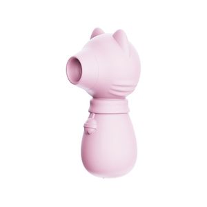 DIBE CUTIE BABY - Estimulador Clitoriano com 7 Modos de Sucção Sonoro em Formato de Gato - 8,6 X 4,1 CM | COR: Rosa