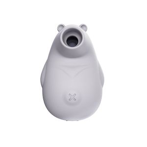 DIBE CUTIE BABY - Estimulador Clitoriano com 7 Modos de Sucção Sonoro em Formato de Urso - 8,6 X 4,1 CM | COR: CINZA