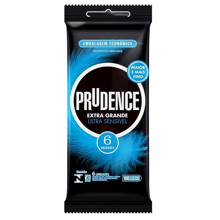 Prudence - Preservativo Extra Grande Ultra Sensível | 6 Unidades