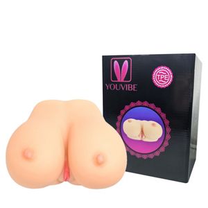 Masturbador Masculino Com Formato De Vagina E Seios Fartos Em Cyberskin 24 X 18 Cm - Youvibe 