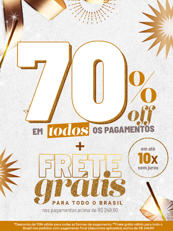 70% OFF + Frete R$ 249,90