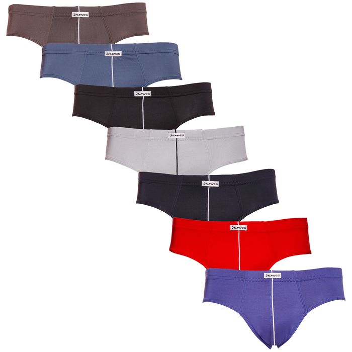 Cueca Slip Lisa Em Microfibra Listra Frontal Nawes