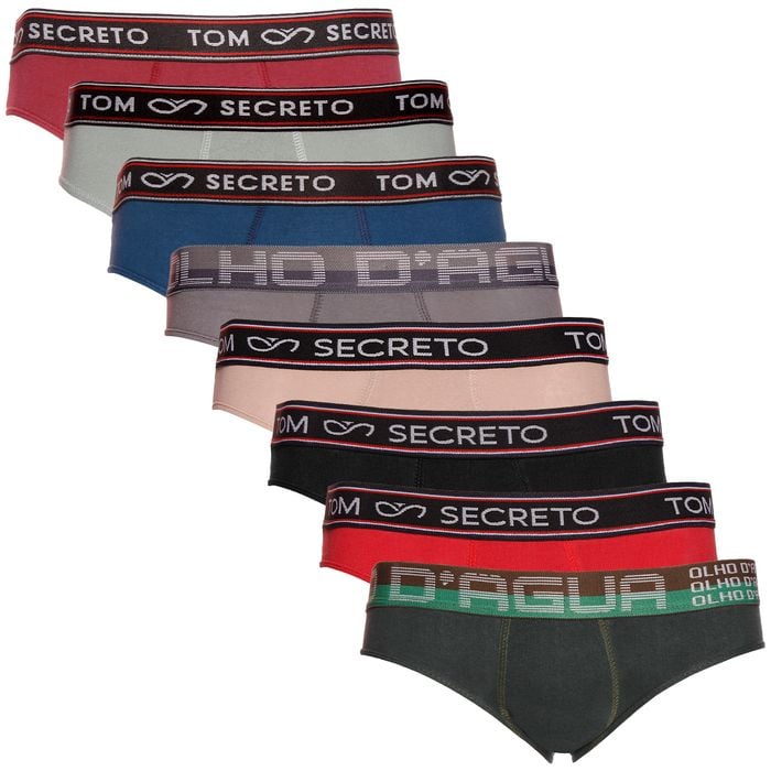 Cueca Slip Adulto Em Algodão Tom Secreto