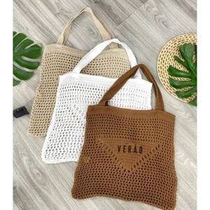 Bolsa De Praia Feminina Em Tricot Verão