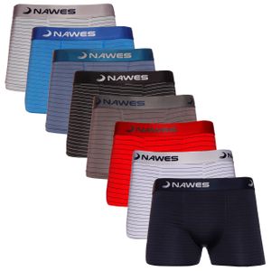 Cueca Boxer Em Microfibra Listras Risca De Giz Nawes