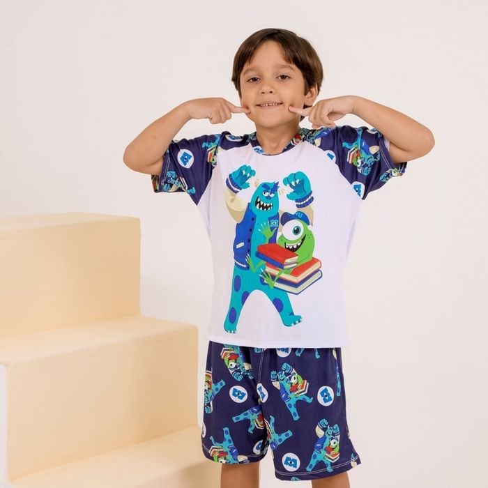 Pijama Infantil Masculino  Monstros S.a Amável Moda Intima