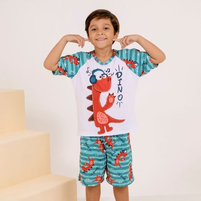 Pijama Infantil Masculino Dino Amável Moda íntima