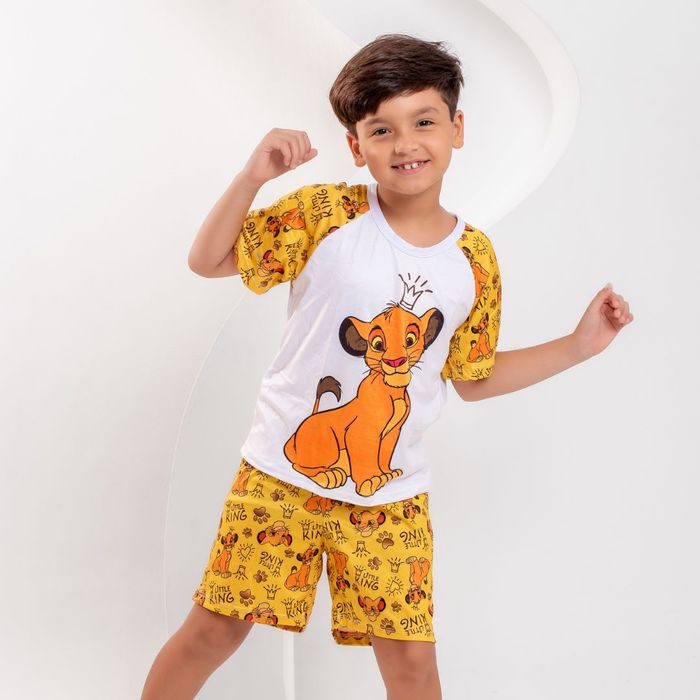 Pijama Infantil Masculino Personagem Simba Amável Moda íntima