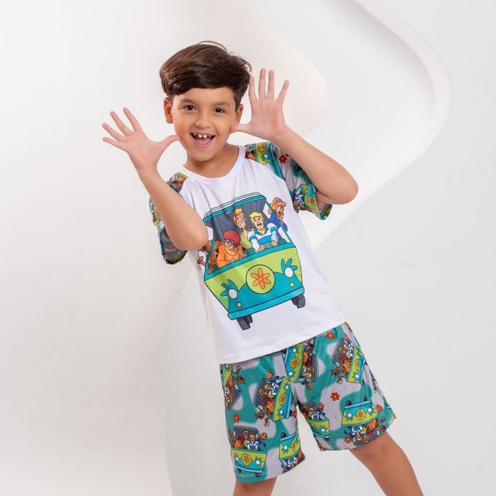 Pijama Infantil Masculino Personagem Scooby Doo Amável Moda íntima