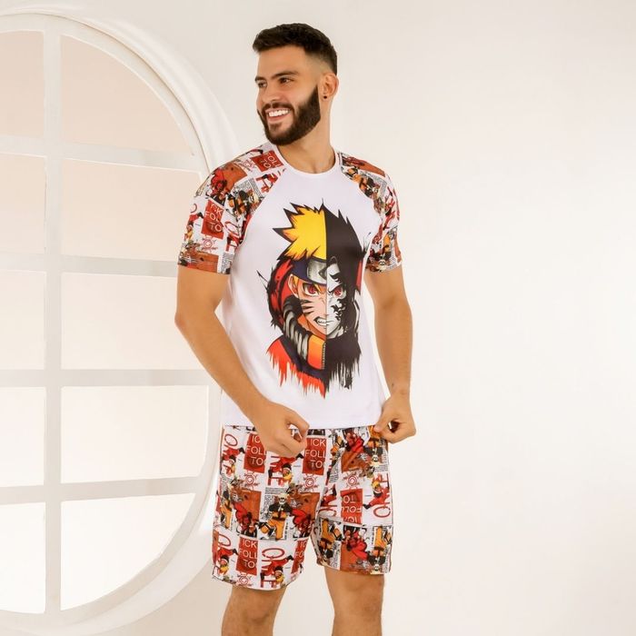 Pijama Masculino Estampado Personagem Amável Moda íntima