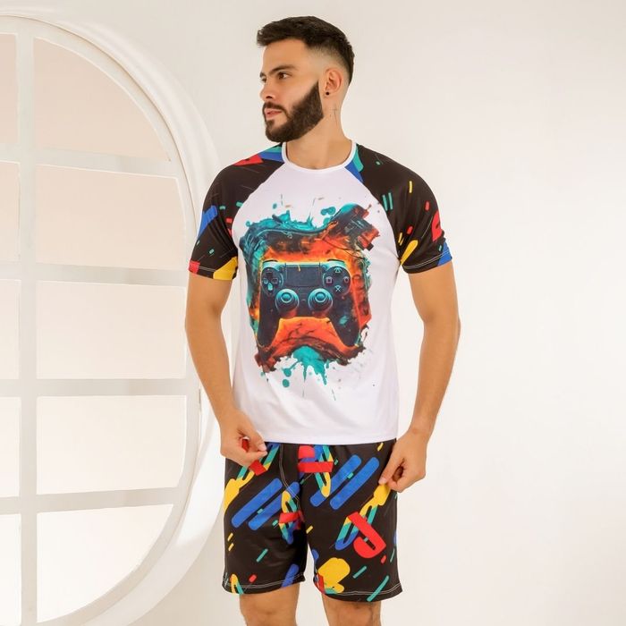 Pijama Masculino Personagem Playstation Amável Moda íntima