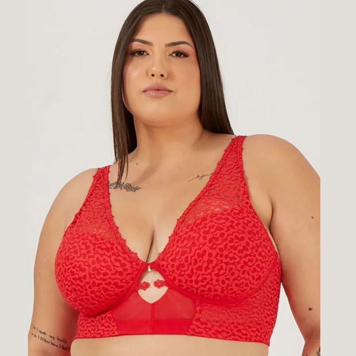 Sutiã Corpete Plus Size Com Alça Em Guipier Nayane