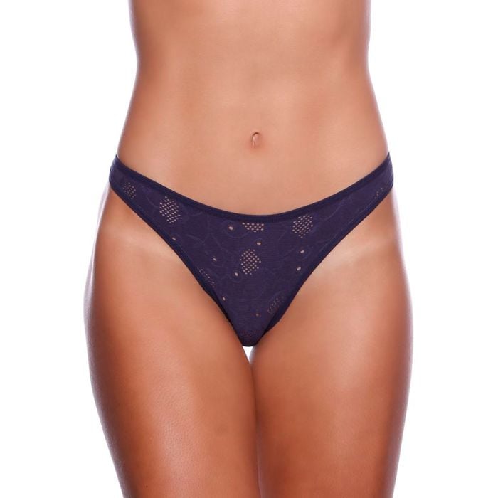 Calcinha Tanga Cavada Com Relevos Nayane Lingerie