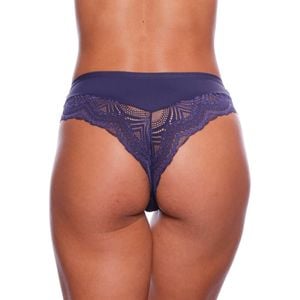 Calcinha Tanga Brasileira Rendada Fio Largo Nayane Lingerie