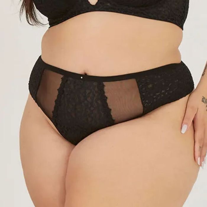 Calcinha Fio Duplo Plus Size Com Guipier Nayane