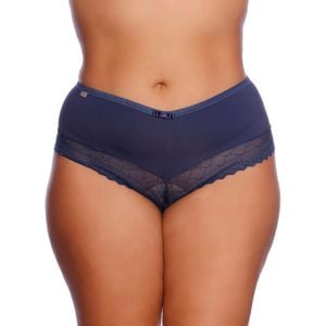 Calcinha Suely Plus Size Microfibra Com Rendinha Patitex