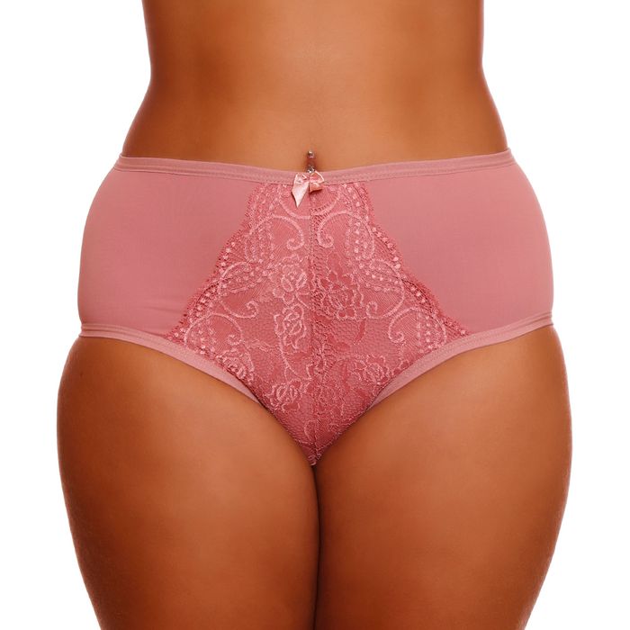 Calcinha Conforte Microfibra Plus Size Detalhe Em Renda Dy Girl