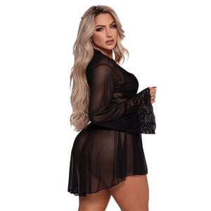 Robe Sensual Apimentada Com Detalhes Em Renda Tallyta