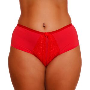 Calcinha Cintura Dupla Microfibra Com Detalhes Em Renda Plus Size Dy Girl