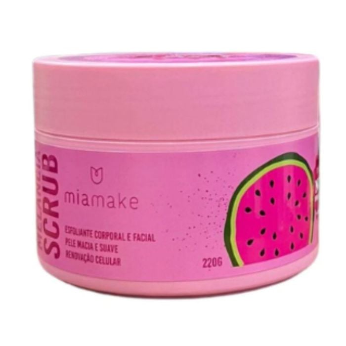 Esfoliante Corporal E Facial Melancia Scrub 220g Mia Make