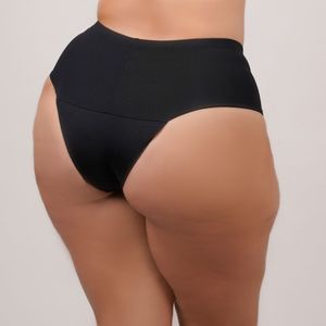 Calcinha Cós Alto Duplo Plus Size Vaydosa