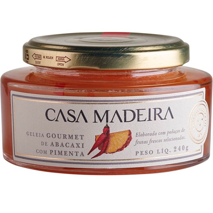 Geleia Casa Madeira Gourmet Abacaxi C/ Pimenta 240gr