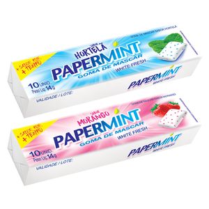 PAPERMINT GOMA DE MASCAR REFRESCANTE 10 UNIDADES DANILLA