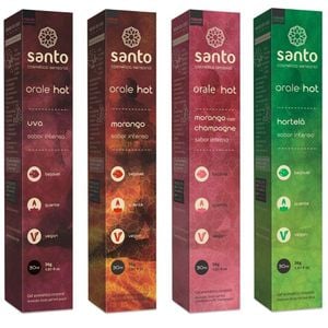 Orale Hot Gel Comestivel Sabor Intenso 30ml Santo